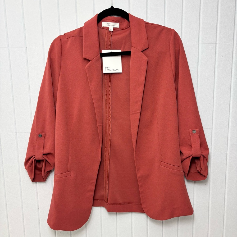 89th & Madison Women's Terracotta Blazer Size L